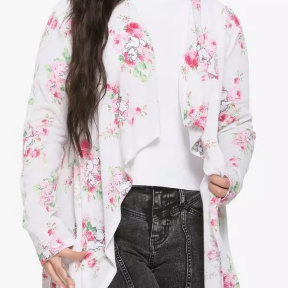 Disney Pink and White Oversized Long Lightweight Aristocrats Cardigan Size Small - Picture 8 of 8